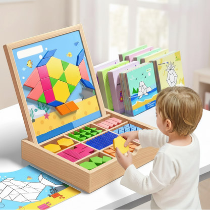 Dernier Jour -50% | BuildiFun™ Jeu de puzzle magnétique en bois