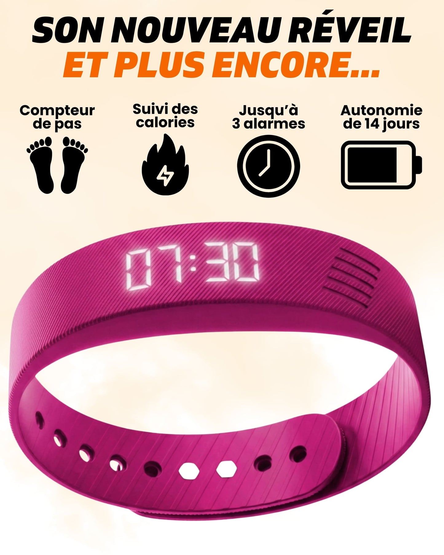 RiseBand™ Bracelet Réveil Vibrant Silencieux